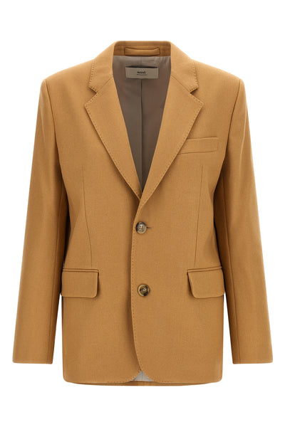 single-breasted wool blazer