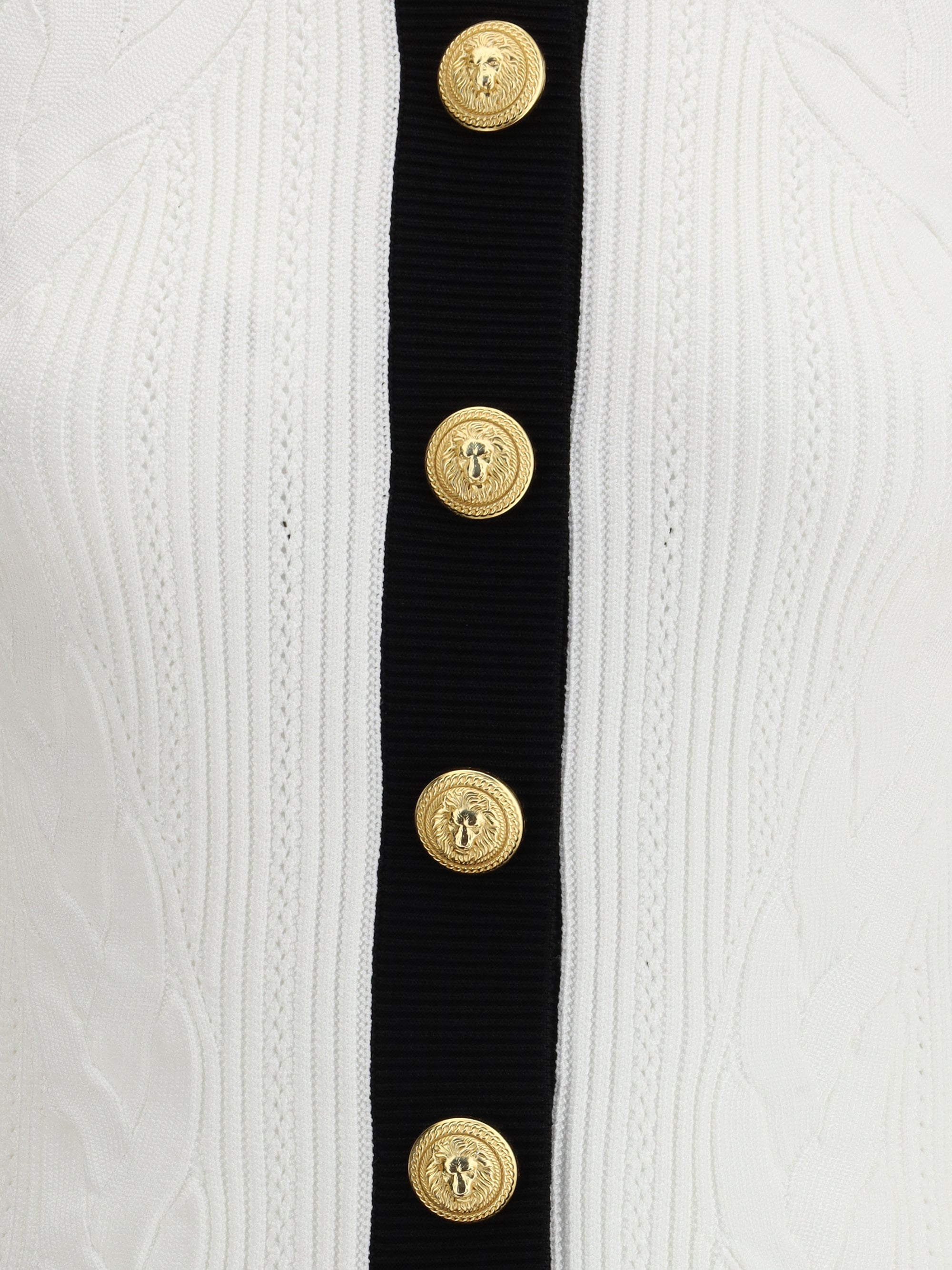 BALMAIN 36 contrast trim cardigan