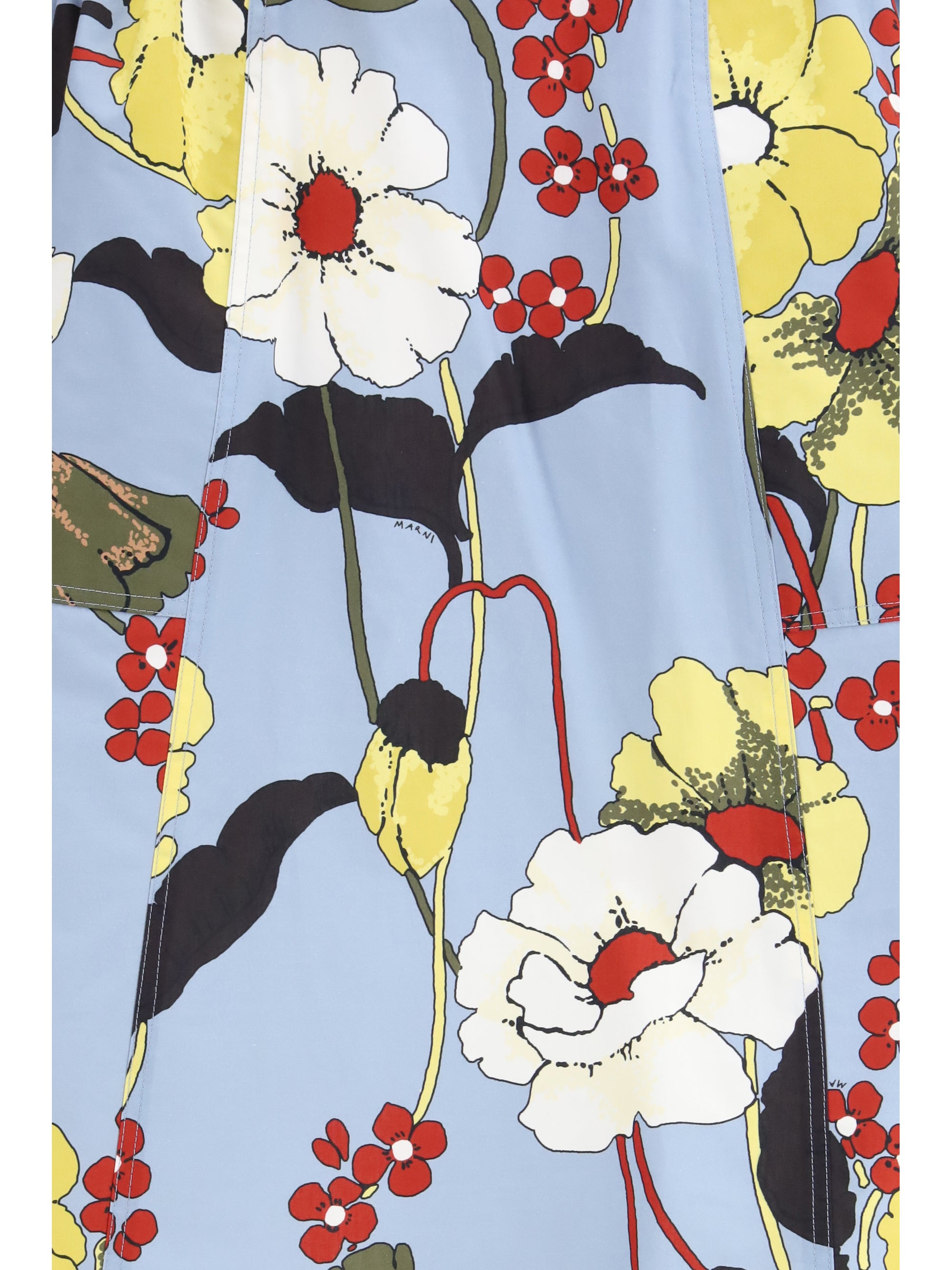 MARNI 42 flared floral midi skirt