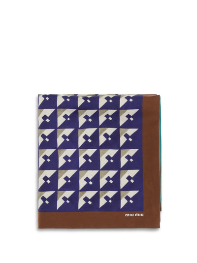 geometric print scarf