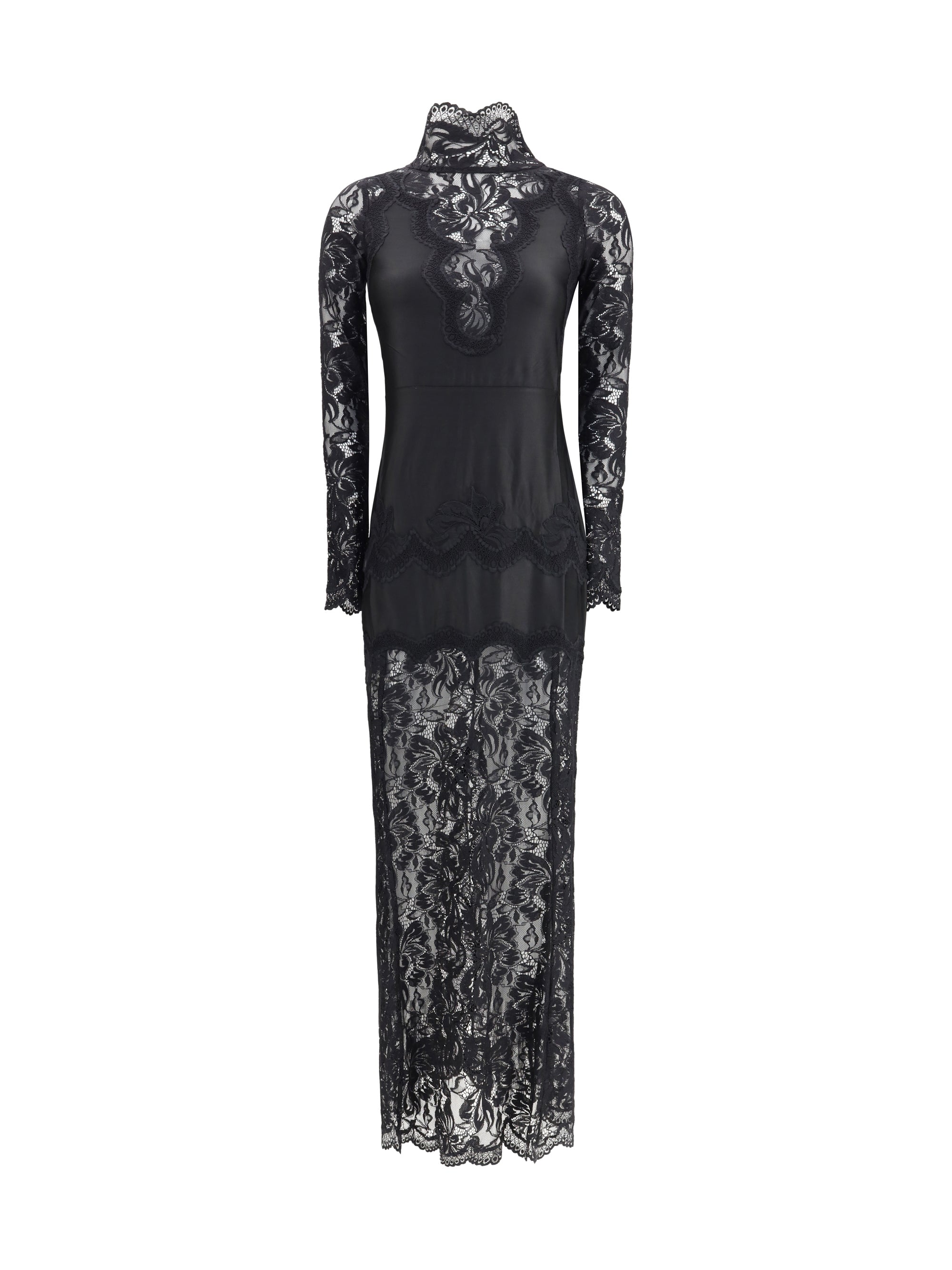 RABANNE 40 laced long dress