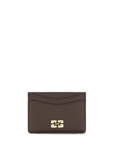 textured faux leather card holder