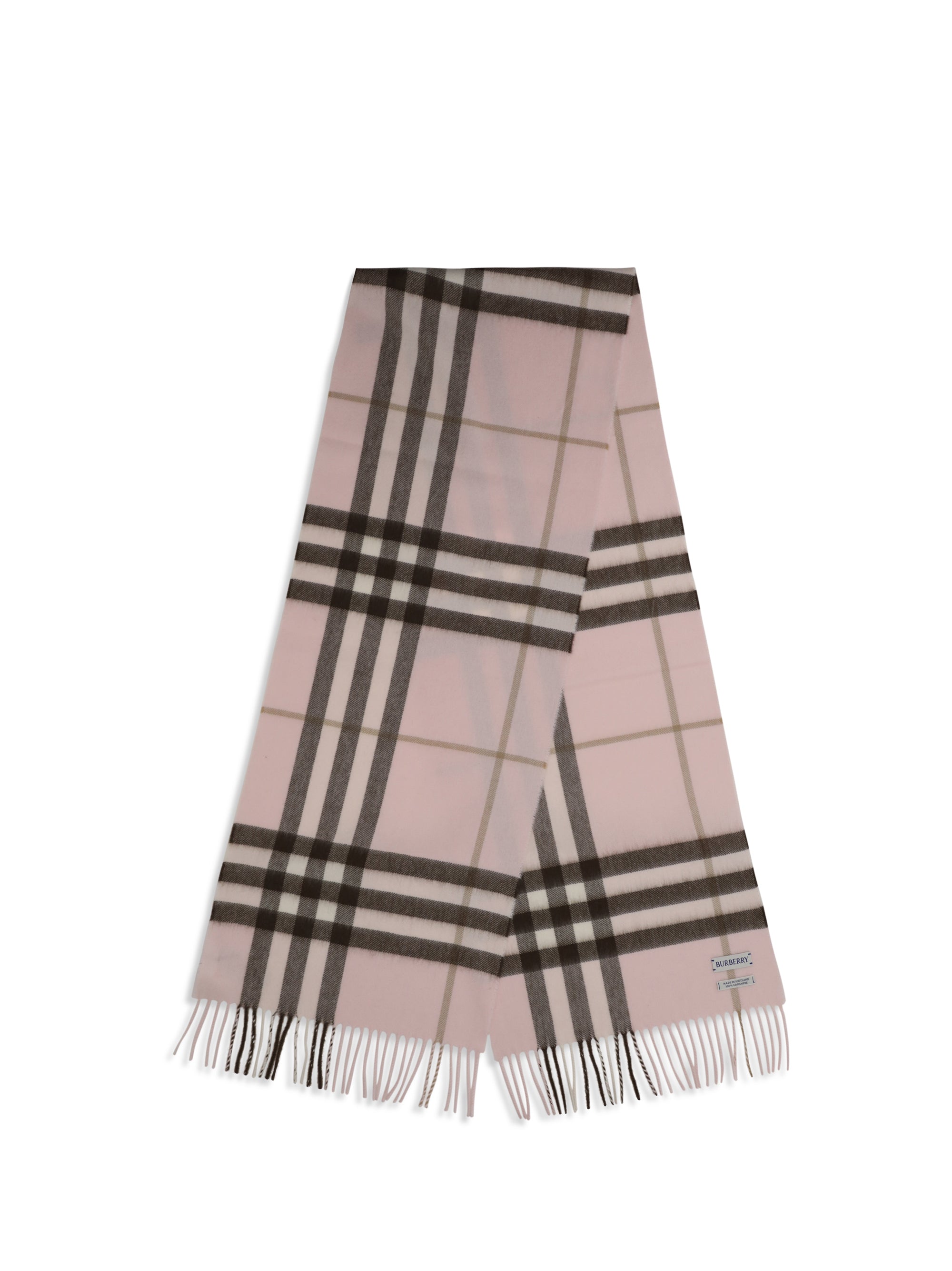 BURBERRY OS check cashmere scarf