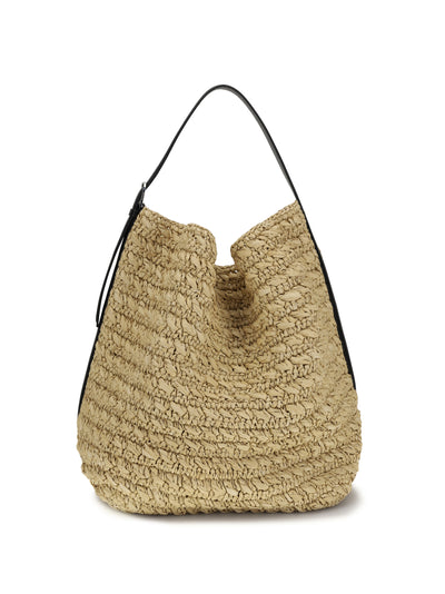 paper raffia tote shoulder bag