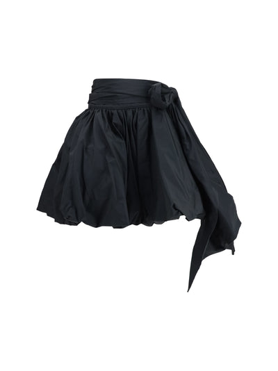 taffeta skirt with side bow