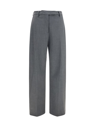 straight-leg wool-blend pants