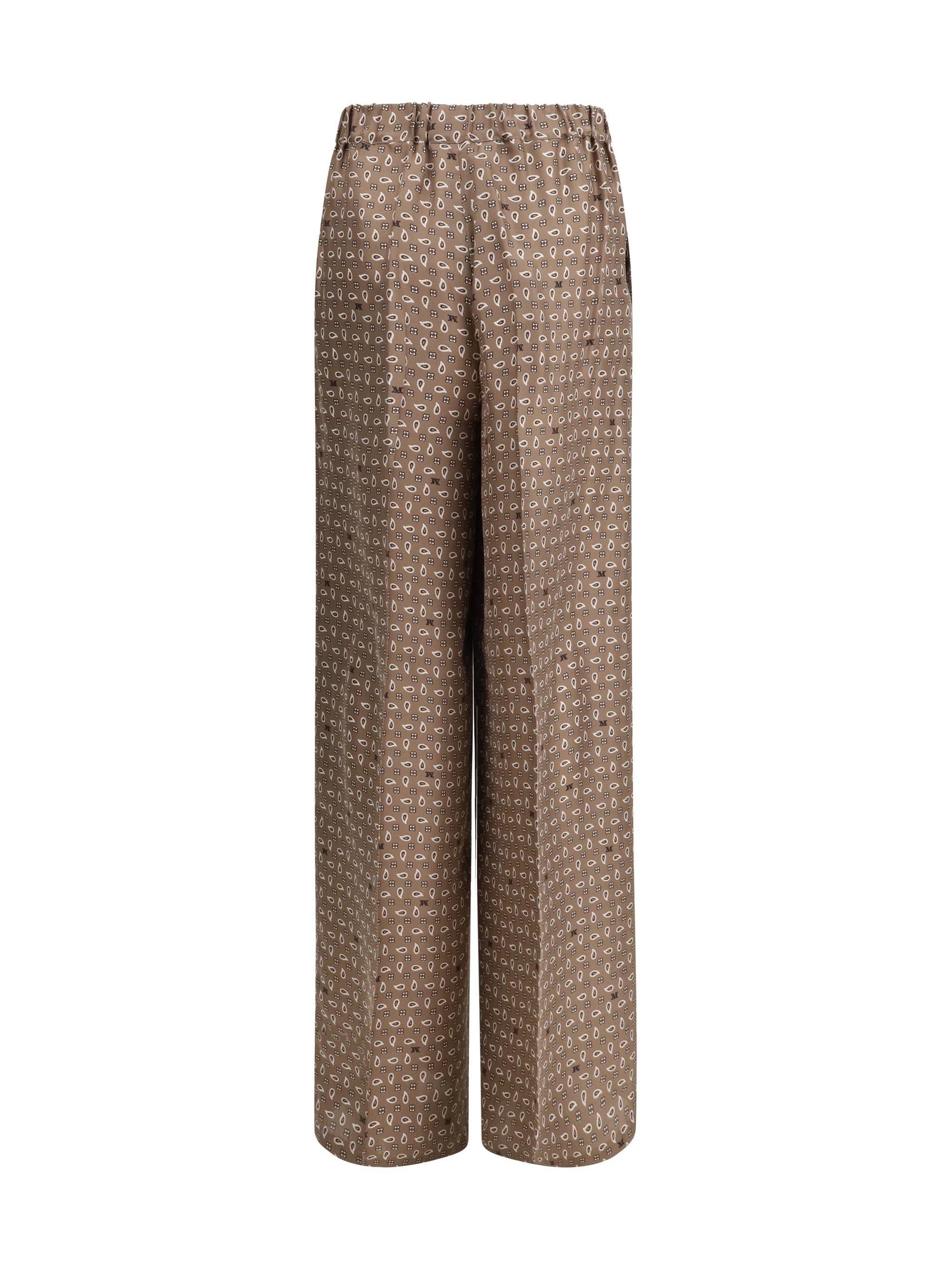 MAX MARA 40 printed silk vischio pants