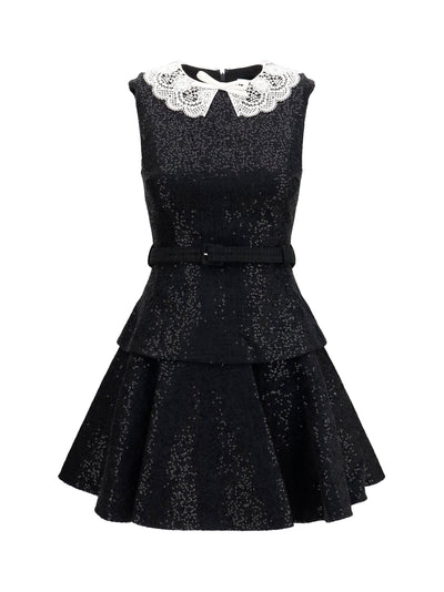 sequin bouclé dress