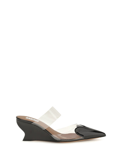 le coeur patent leather mules