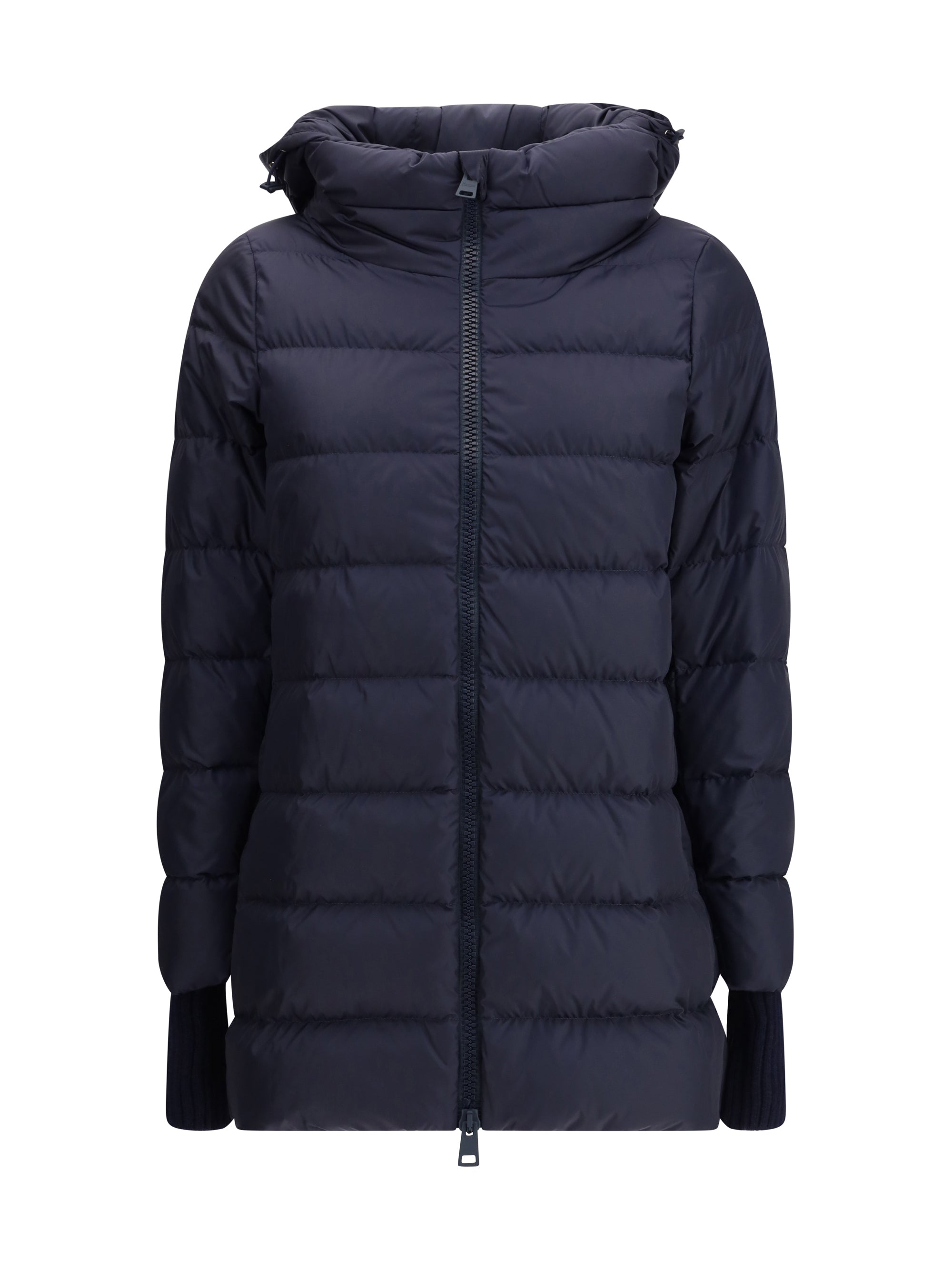 HERNO 40 hooded down jacket in dark blue