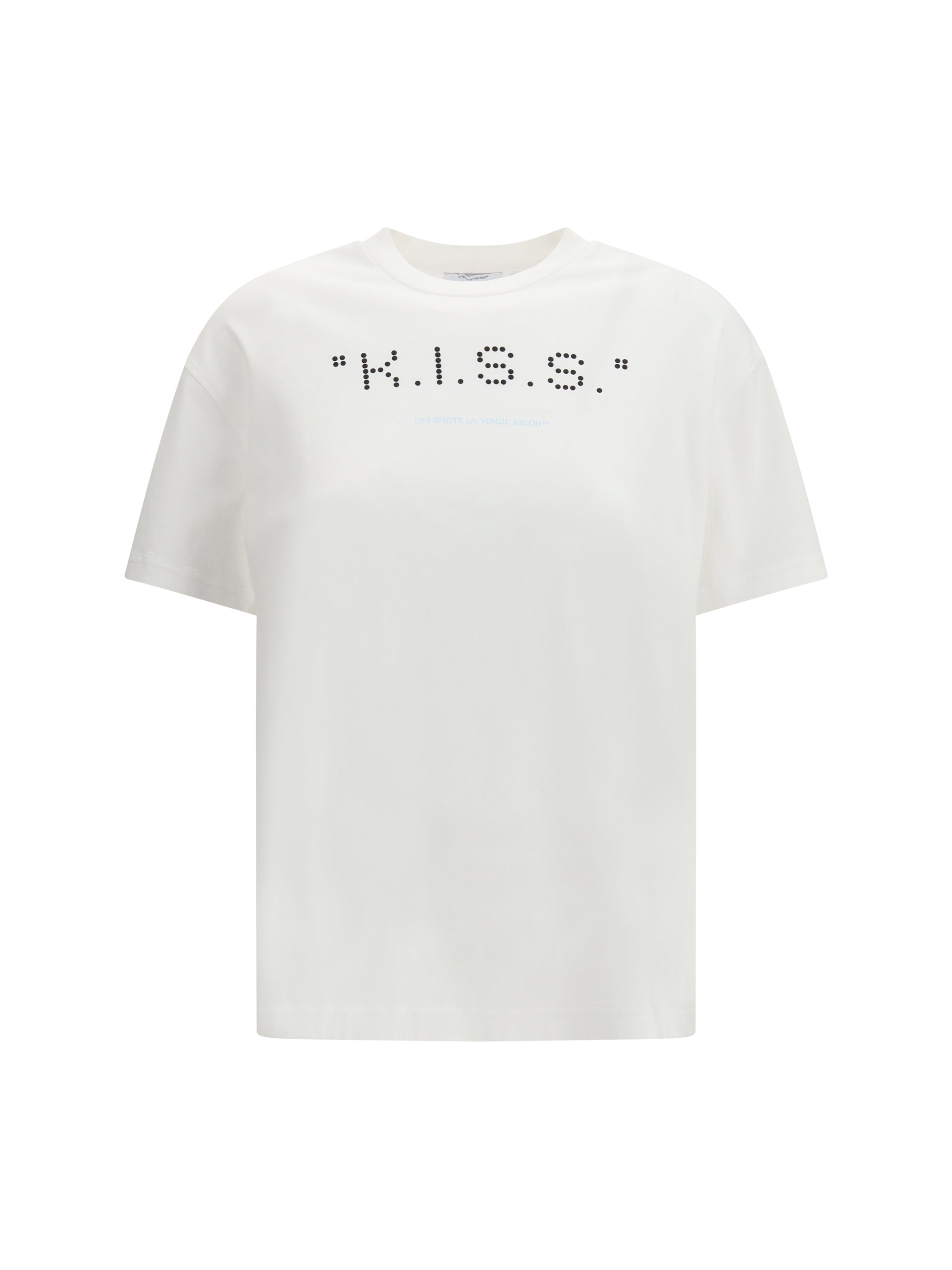 OFF-WHITE L kiss quote t-shirt
