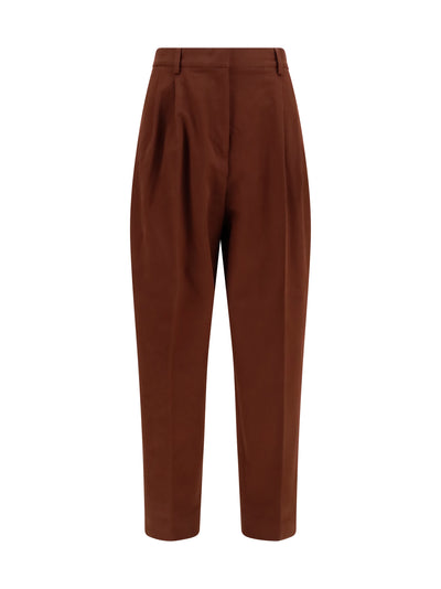 wool-blend elasticated-waist pants