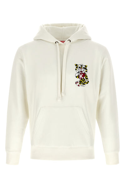 wild tiger embroidered hoodie
