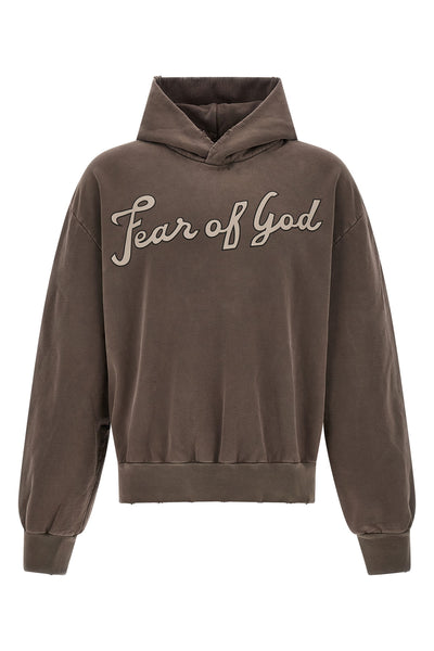 26 classic half raglan hoodie in heavy used-effect cotton sweatshirt finished