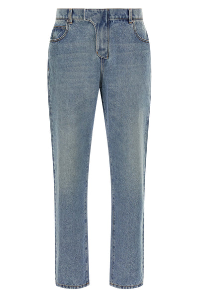stonewashed cotton denim jeans