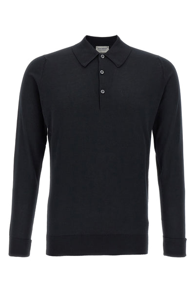 john smedleys sea island finchley fine knit cotton polo shirt (30 gauge)