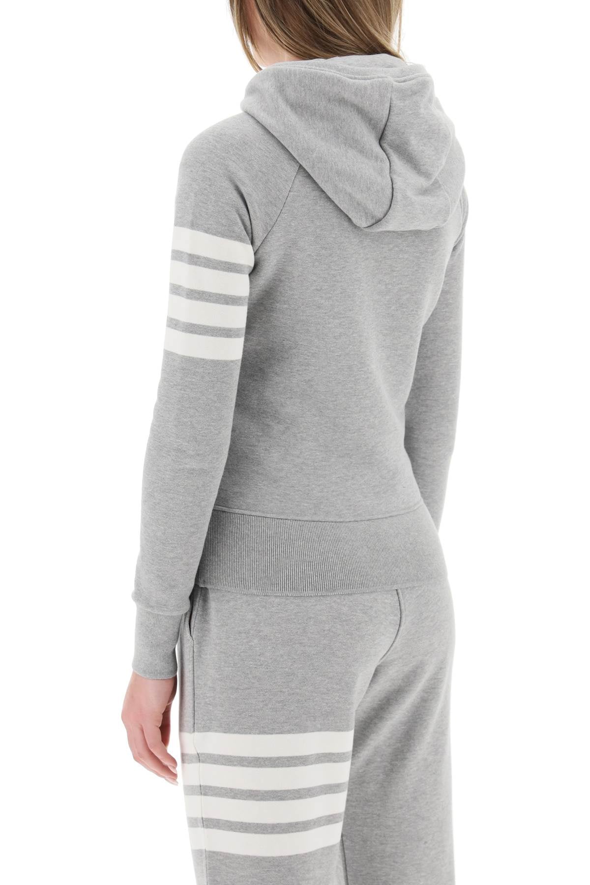 4-bar full zip hoodie