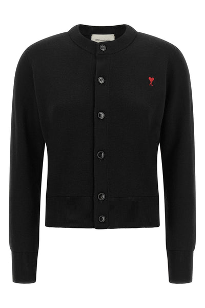 the ami paris crewneck cardigan sets a new standard for everyday knitwear throug