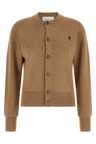 the ami paris crew neck cardigan sets new standards for luxury knitwear through