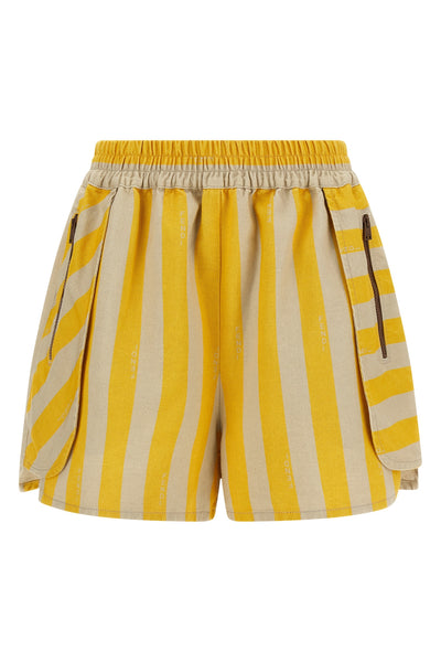 cotton and linen blend shorts