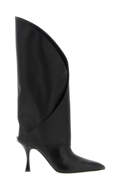 twist calf leather boots