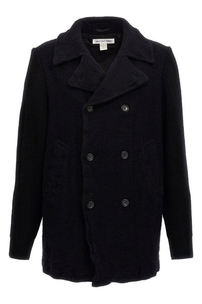 double-breasted wool cloth coat