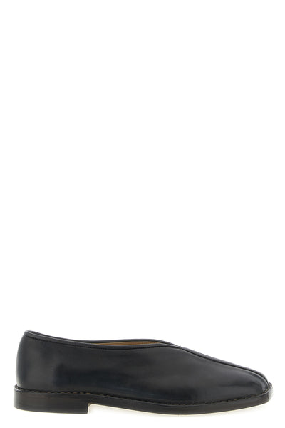 lwg gold certified lamb nappa leather piped slipper slippers