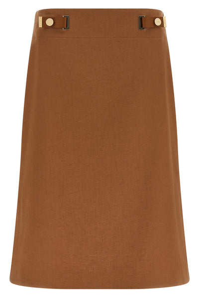 the fendi midi skirt redefines everyday elegance through a flared silhouette