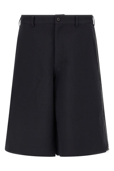 bermuda shorts in herringbone fabric