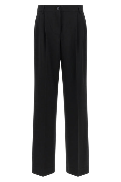 stretch wool canvas trousers