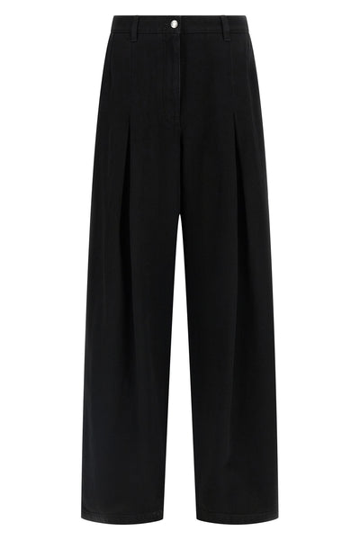 shara jeans in garment-dyed cotton denim
