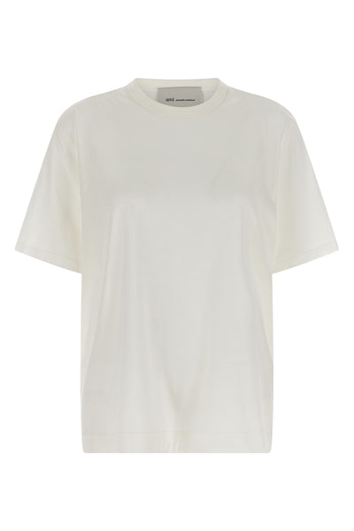 semi-transparent light cotton crew neck t-shirt