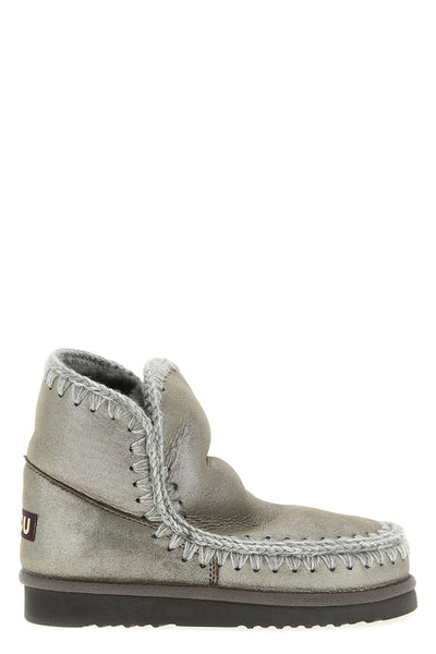 eskimo 18 ankle boots in laminated effect fabric