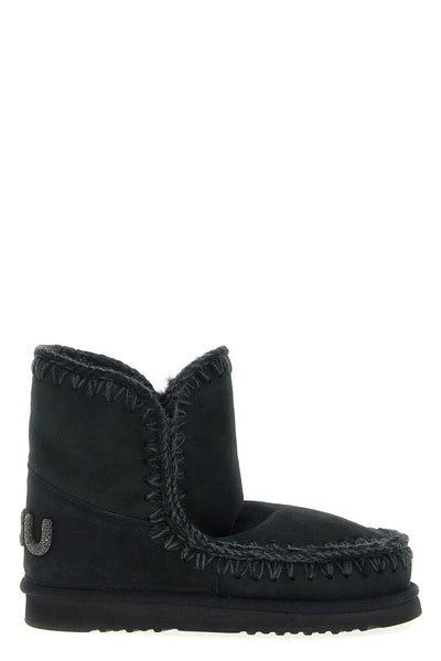 eskimo 18 glitter logo suede ankle boots