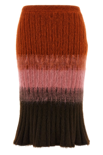 midi skirt in wool and mohair