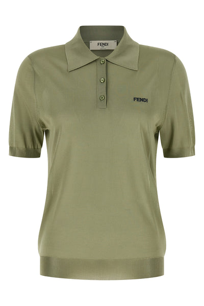 polo shirt in shiny viscose extra fine yarn
