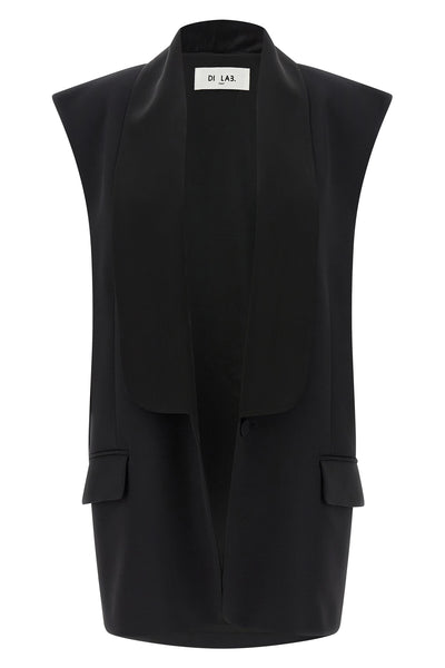 tuxedo-style viscose vest