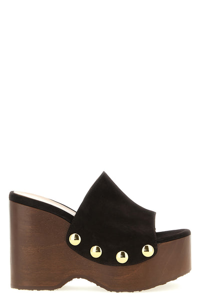 suede ardéa clog