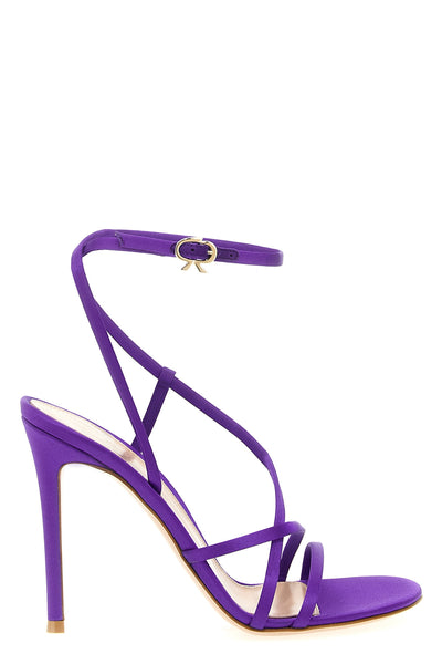orchid sandals in crêpe satin