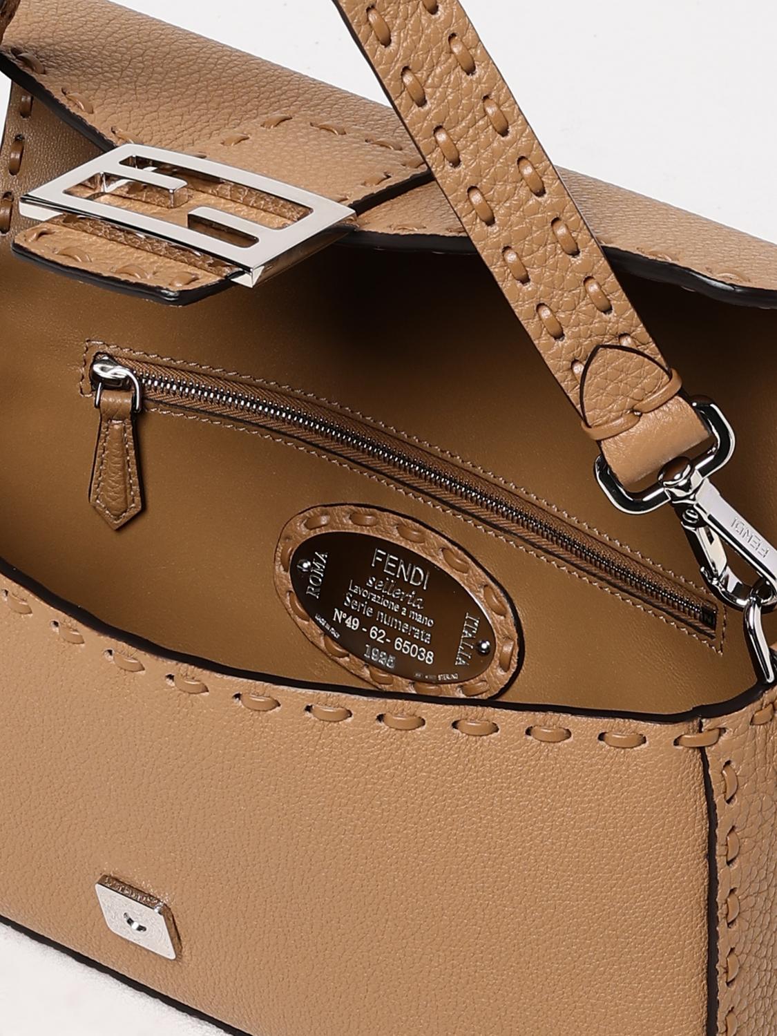 FF Baguette Leather Shoulder Bag