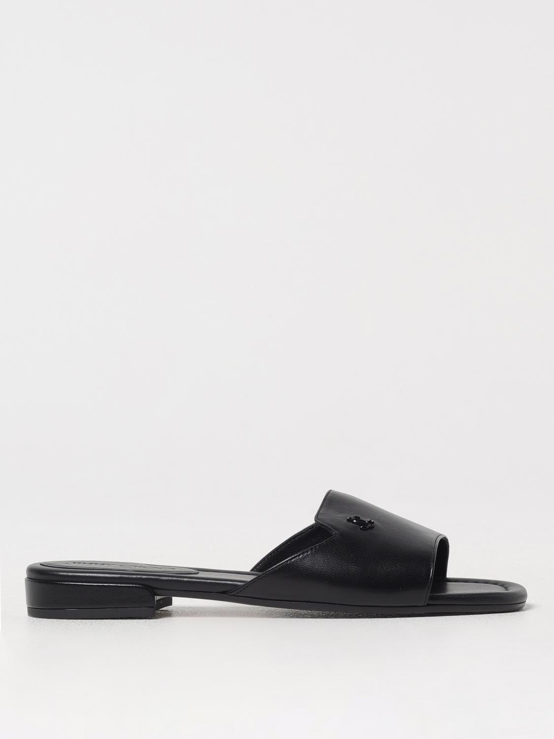 jimmy-choo-woman-s-flat-sandals-dinaflatnap-black