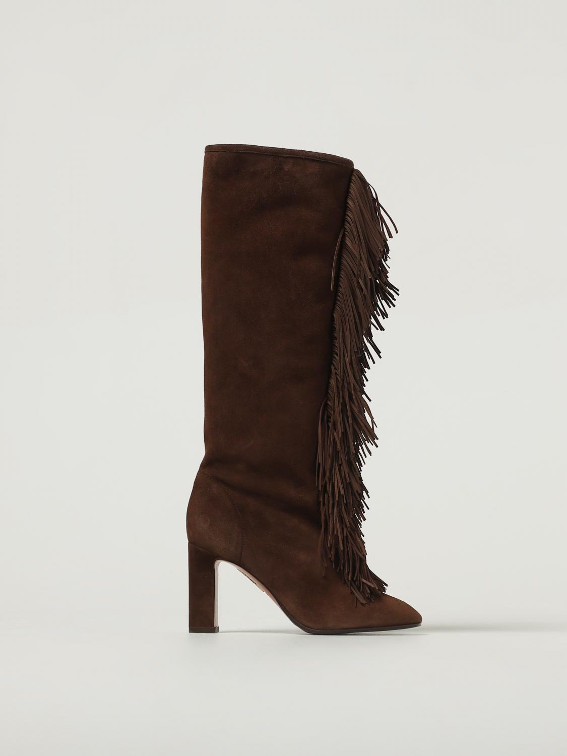 aquazzura-woman-s-boots-gytmidb1sue-brown