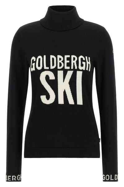 the goldbergh hoi turtleneck sweater redefines winter wear through a tight sil