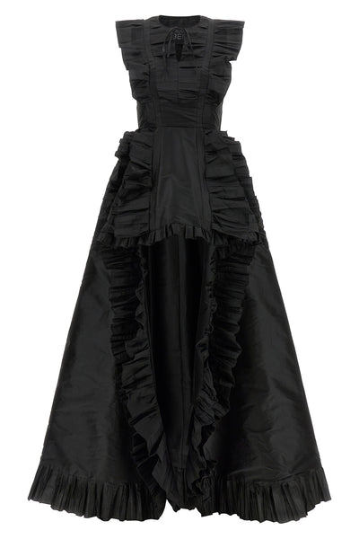 the giovanni bedin dress defines a new concept of volume through an asymmetrical