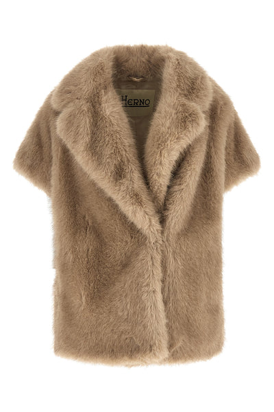 the herno tocco short-sleeved coat redefines the concept of outerwear through