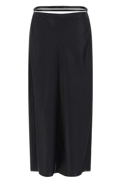 silk midi skirt