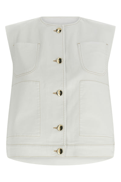 cotton denim vest