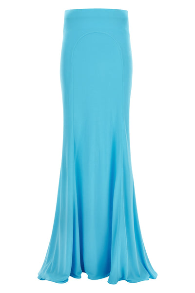 impossible long crêpe jersey skirt