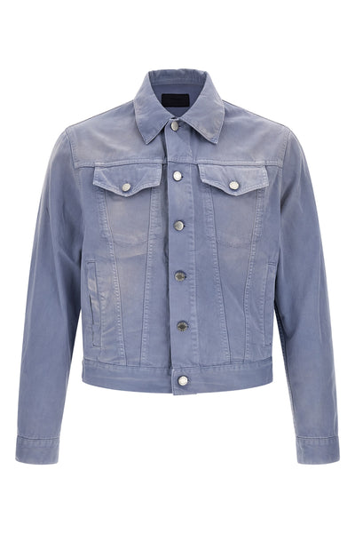 washed and garment-dyed cotton gabardine blouson