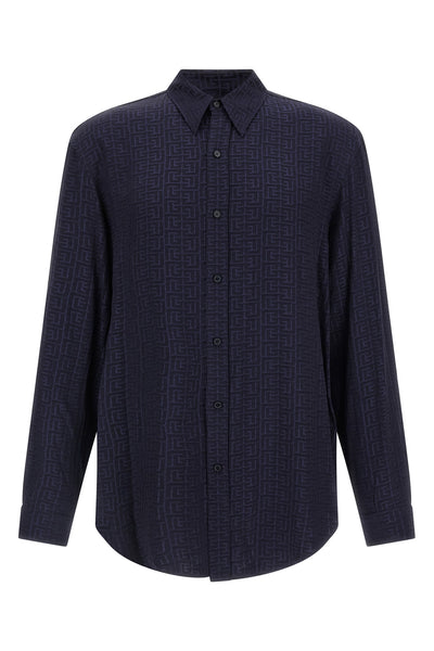 all over jacquard monogram viscose shirt